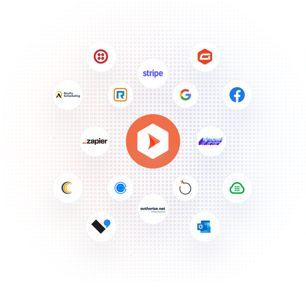 Visual of Shape CRM connecting with multiple business tools and platforms